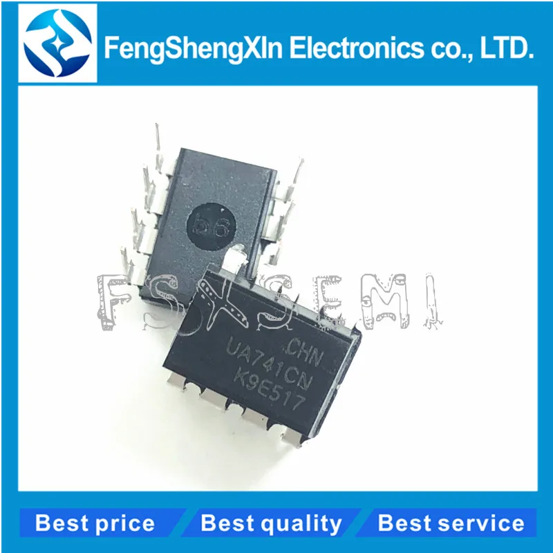 100pcs/lot New UA741CN DIP-8 UA741 UA741CP LM741CN  OPERATIONAL AMPLIFIERS IC