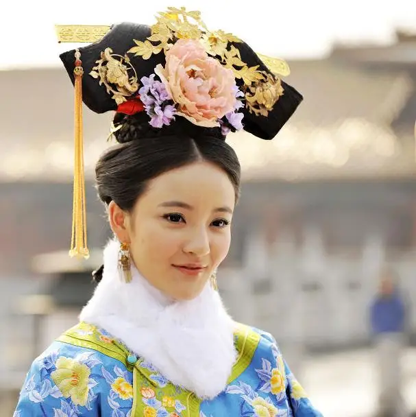 Qing Dynasty Princess Full Set Hair Tiaras TV Play BuBuJingXin Handmade Antique Pinach Artwork Hanfu Accessory QiTou Accessory