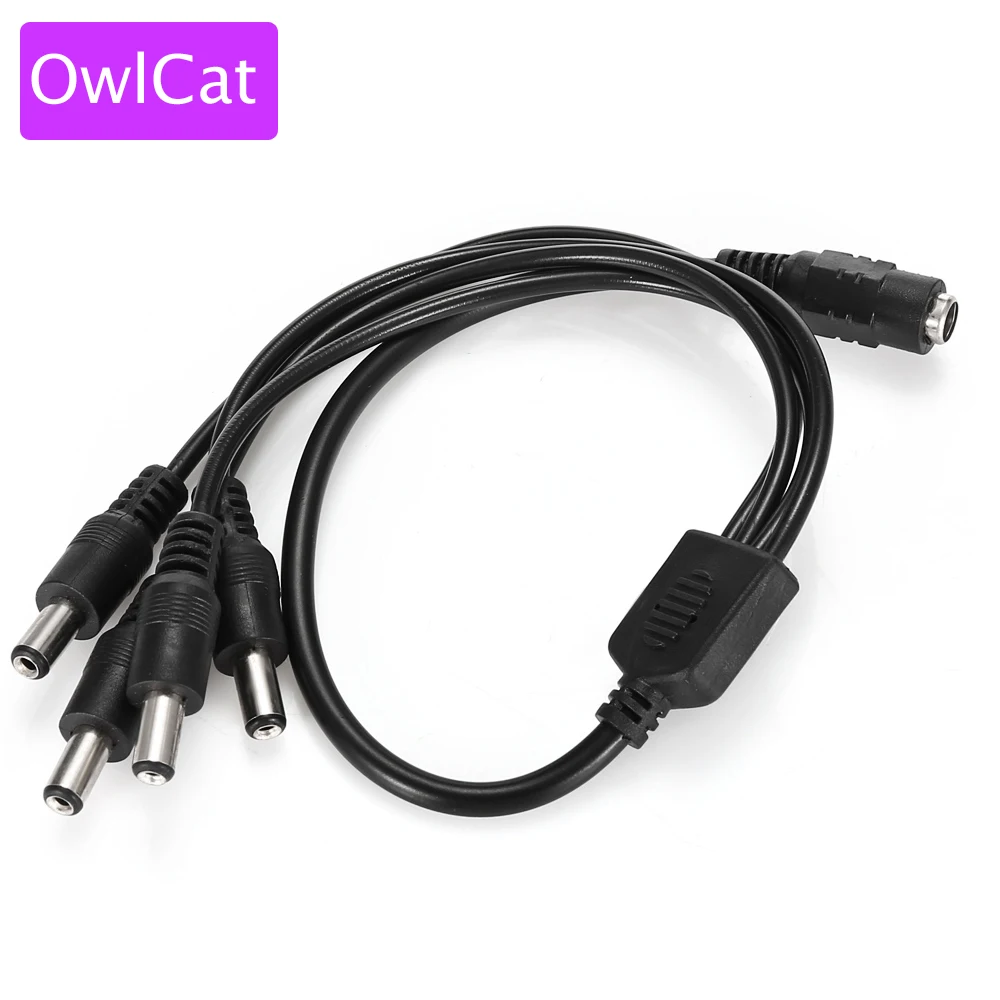 

OwlCat DC 1 Female to 4ch Male Power Splitter Cable for CCTV Security Video Surveillance System IP AHD TVI CVI Cameras Power