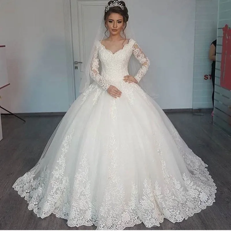 Robe De mariée à manches longues en dentelle blanche, Vintage, Sexy, robes De mariée, tendance, 2017