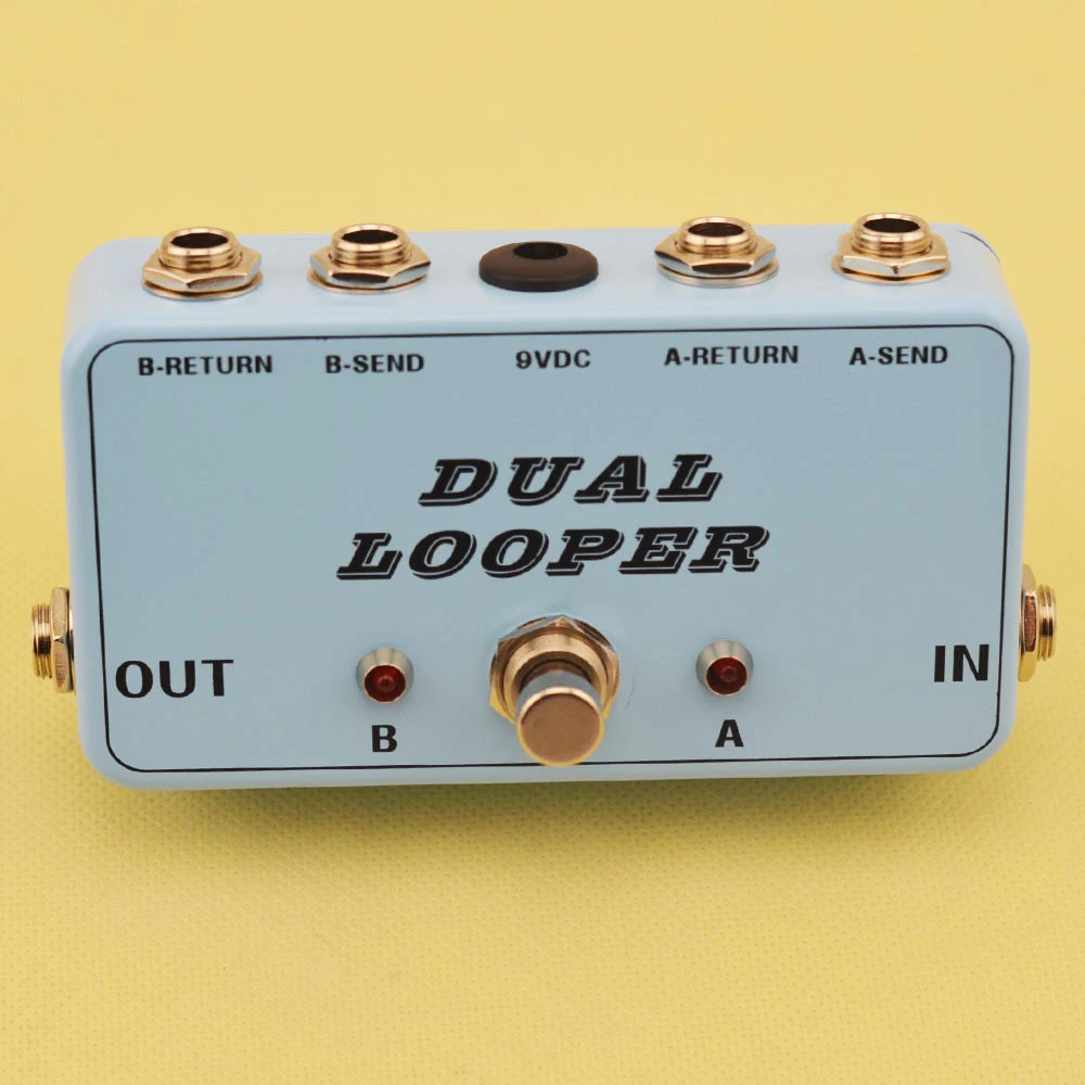 New True-Bypass AB Looper Effect Pedal box GuitarSwitcher  true bypass guitar pedal Light blue dual Loop switch