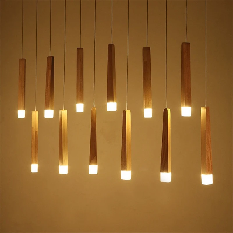 Wonderland LED Pendant Lamp Simple Europe Simple Wooden Light 30CM 220V Surface Mounted For Palor Study Master Dining Bedroom