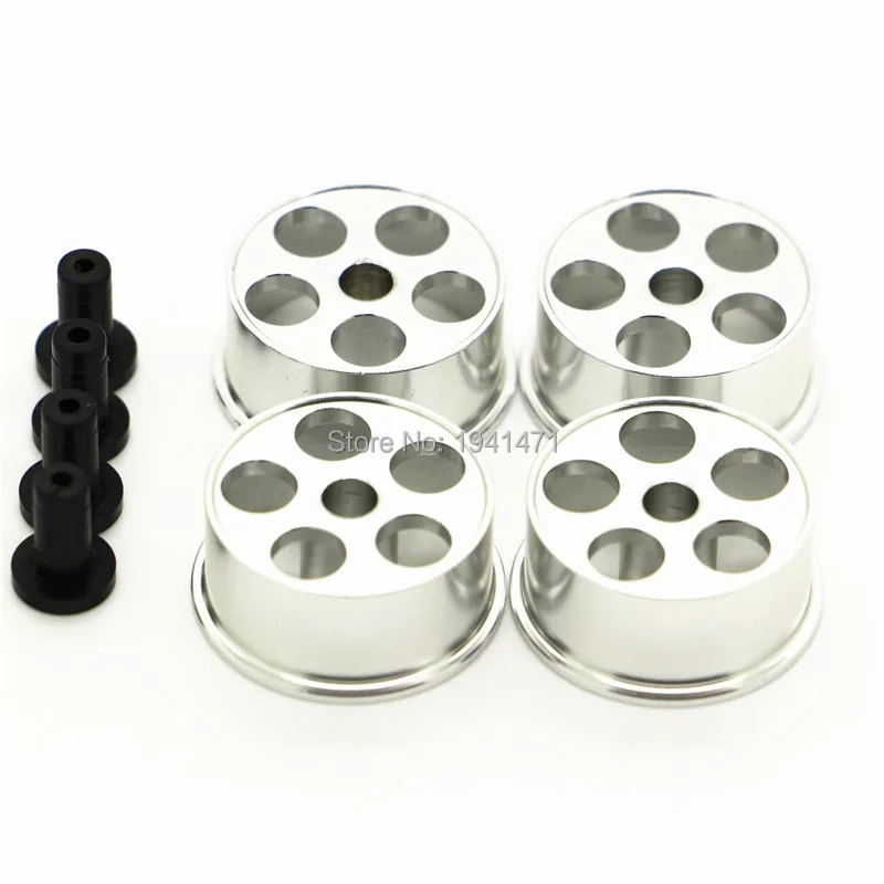 RFDTYGR MINI 4WD Middle Diameter Wheels Self-made Parts For Tamiya MINI 4WD Colored Wheel w/Aluminum Disc  L018 1Set/lot