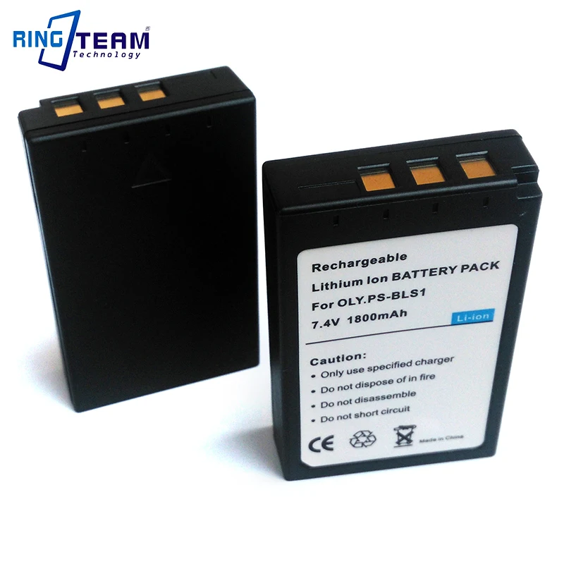 Paquete de 2 unids/lote de baterías ps-bls para cámaras digitales Olympus, Evolt, E-400, E-410, E-420, E-450, E-600, bolígrafo, E-620, E-P1, E-P2, E-P3