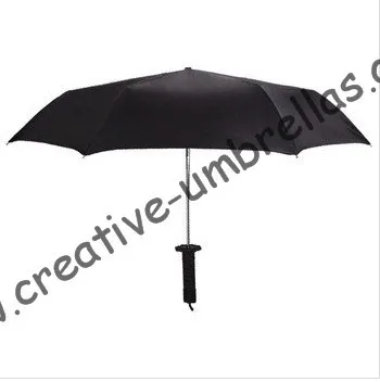 Samurai sword handle,katana umbrella,Wolverine,100%sunscreen,UPF>50+,parasol,three fold auto open&auto close ,windproof