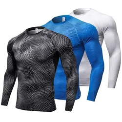 Long Sleeve Fitness Tights Sport Shirt Men , Quickly Dry  Soccer Jersey Running T-shirts Gym Clothing Crossfit Top Mens Rashgard