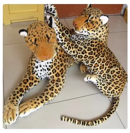 Stuffed animal 85 cm prone leopard plush toy simulation leopard doll high quality gift present w1206