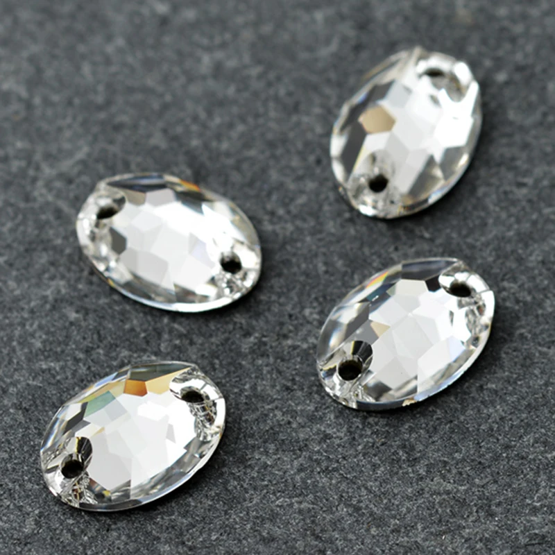 YANRUO 3210 Ovale Aufnähsteine Glas-Strasssteine AAAAA-Qualität Näh-Strass für Strass-Applikationen auf Kleidern und Kleidungsstücken – Detail 6
