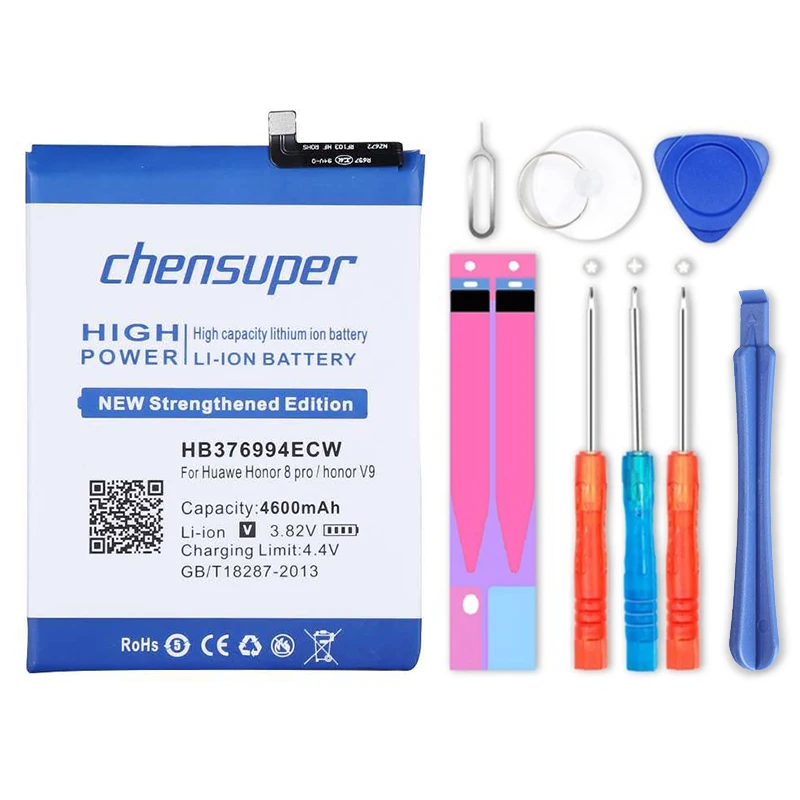 

chensuper 4600mAh HB376994ECW Battery for Huawei Honor 8 pro / honor V9 DUK-AL20 DUK-TL30