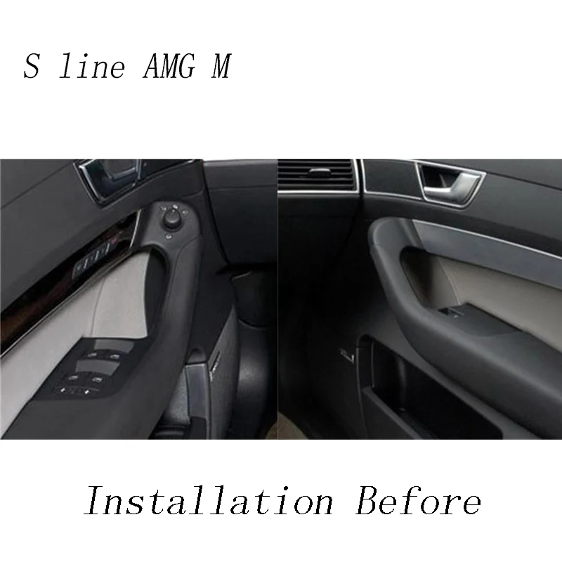 Car Styling For Audi A6 C5 C6 Central control Gear Shift Panel Multimedia Buttons Handrest Auto Covers Stickers Trim Accessories