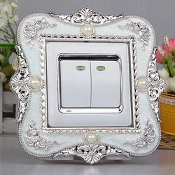 86 European Pearl Switch paste Acrylic Lamp switch Decorating sleeve outlet decoration Resin protective sleeve