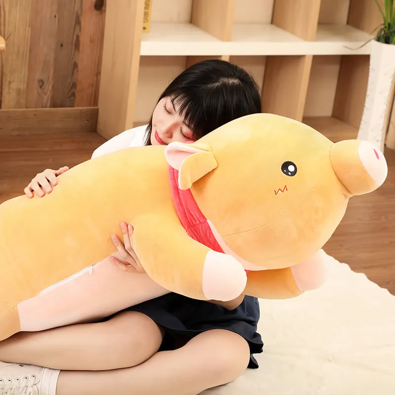 Pop Cartoon Pig Doll Plush Toy Soft Giant Fat Pig Sleeping Pillow Cushion for Children Girlfriend gift Decoration 39inch 100cm