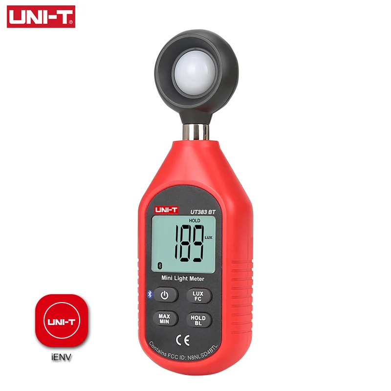 UNI-T UT383BT Mini Light Meter Bluetooth Digital Luxmeter Lux FC Environmental Testing Equipment Handheld Illuminometer