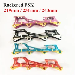 243mm Rockered Skates Base Roller F1 Slalom Rocked 72MM 76MM 80MM Inline Skating Frame 4X80mm 4X76mm 4X72mm 231mm 219mm MST FSK