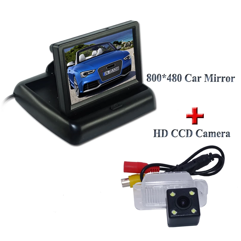 

Bring 4 led hd image lens car reversing camera with car monitor lcd 4.3" screen use for FORD-Focus Hatchback/ Mondeo Fiesta