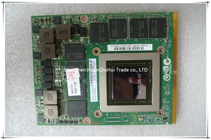 

For DELL NVIDIA QUADRO 5010M 4GB GDDR5 M6600 VIDEO CARD N12E-Q5-A1 Graphics card full tested