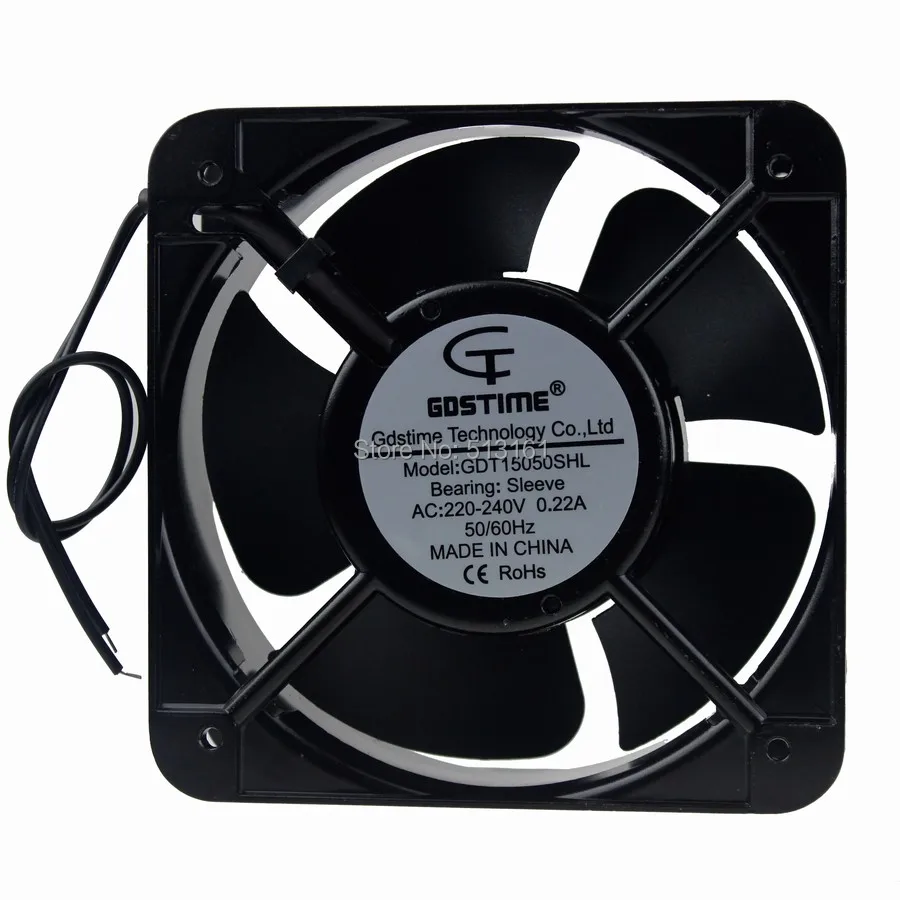 

2Pcs Gdstime 15050 AC 220V 240V 2Wire 15cm 150mm Industrial Cooling Fan