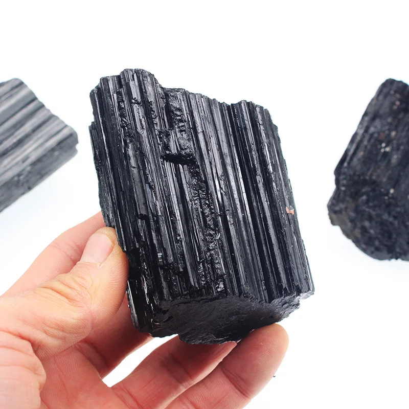 top quality large black tourmaline big size natural stones and minerals rough black tourmaline specimen around 60-100g
