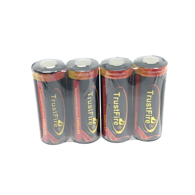 Wholesale 100pcs/lot TrustFire 5000mAh 26650 3.7V Colorful Battery Rechargeable Lithium Batteries Cell with Protection Board