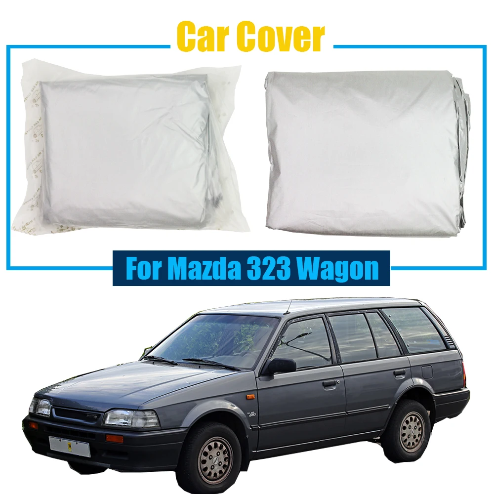 

Cawanerl Car Cover Vehicle Anti UV Sun Rain Snow Scratch Resistant Sunshade Cover Dustproof For Mazda 323 Wagon