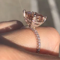 女性と男性のためのヴィンテージローズゴールドリング,結婚披露宴のアクセサリー,卸売ジュエリー