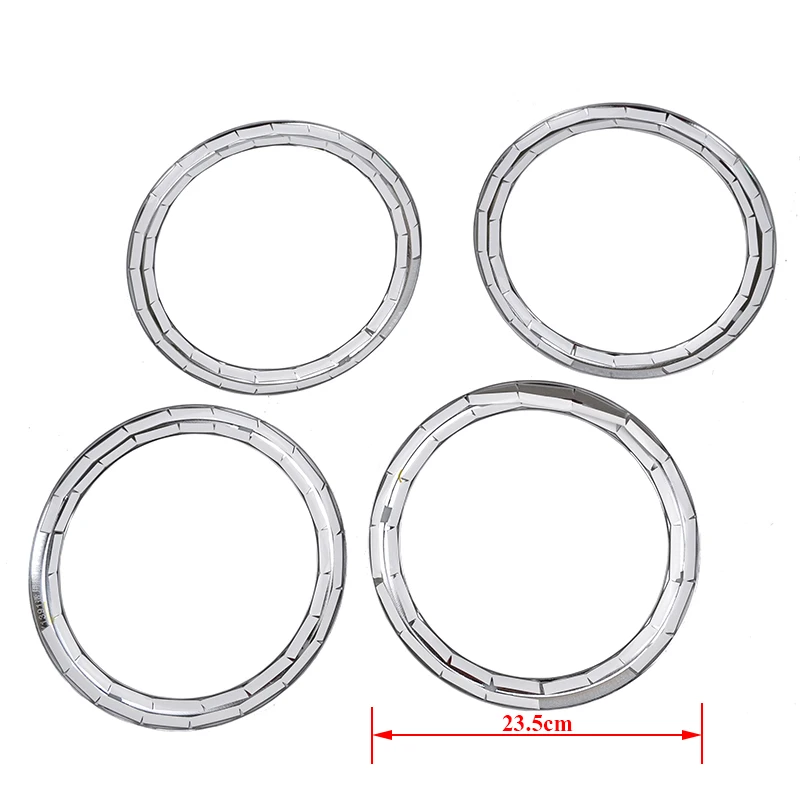 4pcs For Dodge Caliber 2006-2012 Car Door Audio Shelf Chrome Speakers Cover Trim Bezel SubWoofer Frame Garnish Accessories