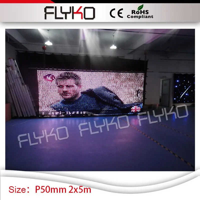 DJ booth equipment stage item led projector full hd P5cm 2m high*5m width led stage curtain screens