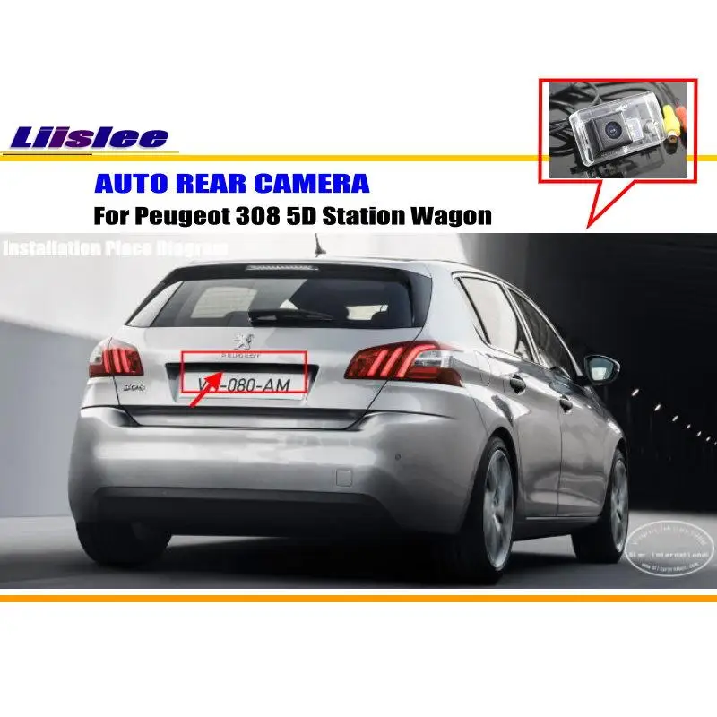 

For Peugeot 308 5D Station Wagon Car Rearview Rear View Camera Backup Parking Back AUTO HD CCD CAM Accessories Kit