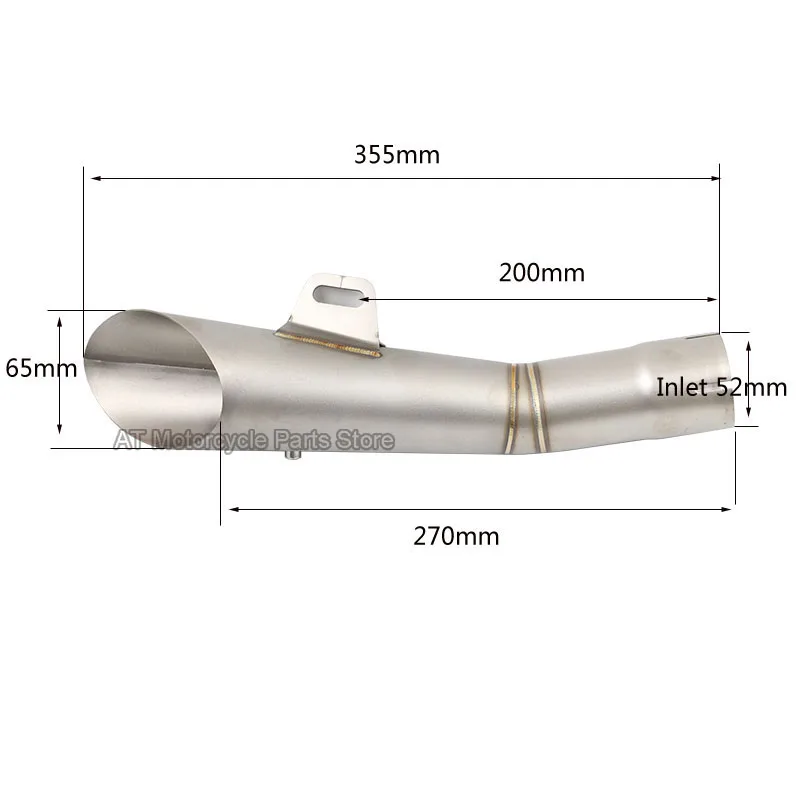 Stainless Steel Universal Motorcycle Exhaust Muffler Escape moto Exhaust With Moveable DB Killer For YAMAHA YZF R6 2004 -2016