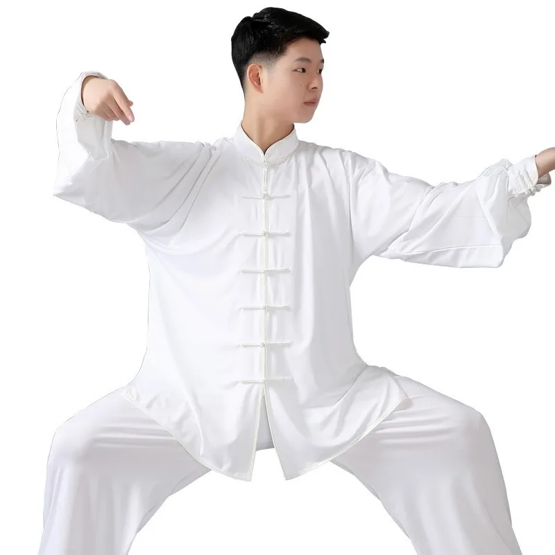 Chinese style spring and autumn cotton Taiji morning exercise performance exercise clothing Wing Chun practice suit 8 colors