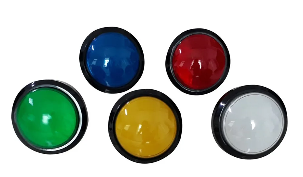 

2 pcs of 100mm lighted button Illuminated round Push Button with microswitch for arcade game machine, 5 colors for choosing