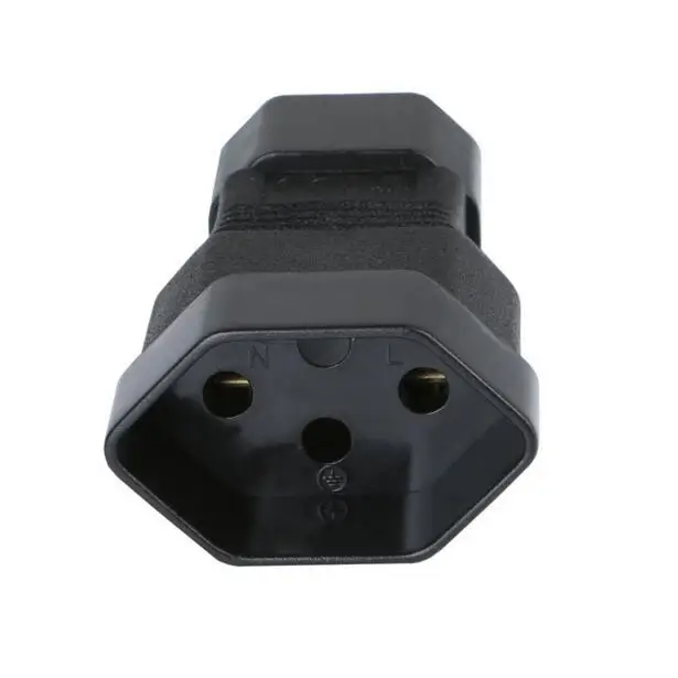 Adaptador de extensão de energia suíço 3 pinos macho para fêmea iec320 iec 320 c14 para soquete europeu 10a 250v para suíça