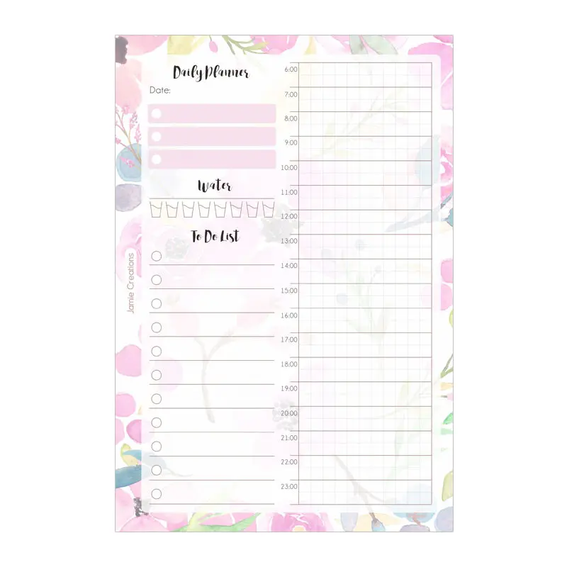 Yiwi 40 Sheets  A5 A6 Timeline Plan Diary Color Inner Core Planner Filler Paper Inside Page Gift for filofax