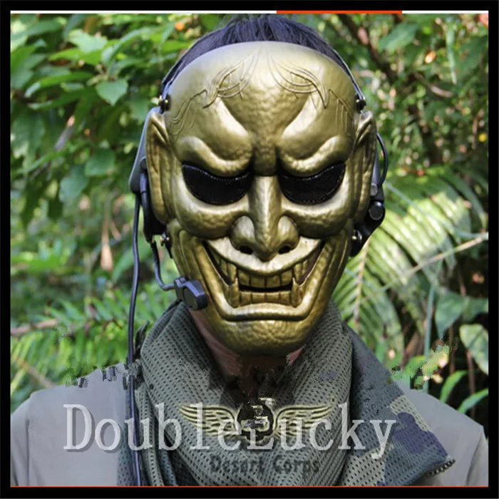 Resin Japanese Buddhist Evil Oni Noh Hannya Mask Cosplay Scary Mask CS Fancy Costume Masquerade Party Terror Halloween Cosplay