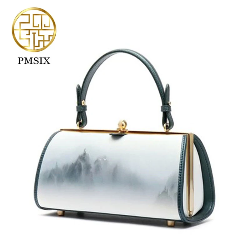 Pmsix New Cow Leather Women\'s Handbags Designer Shoulder Bags Casual Messenger Bag Vintage Bag Bolsas femininas 2020