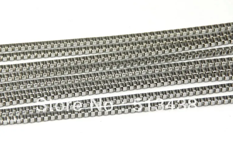 

10 meter Fashion polishing Stainless Steel 3mm box chain.jewelry finding no clasp.DIY necklace In bulk,free ship