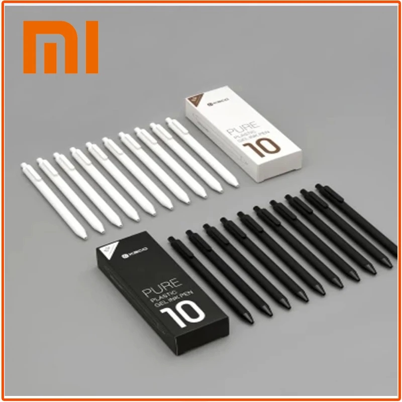 Original Xiaomi KACO Sign Pens 0.5mm Japan Black Ink Refill Ballpoint pen 10pcs/Pack Durable Signing Mi Pens school stationery