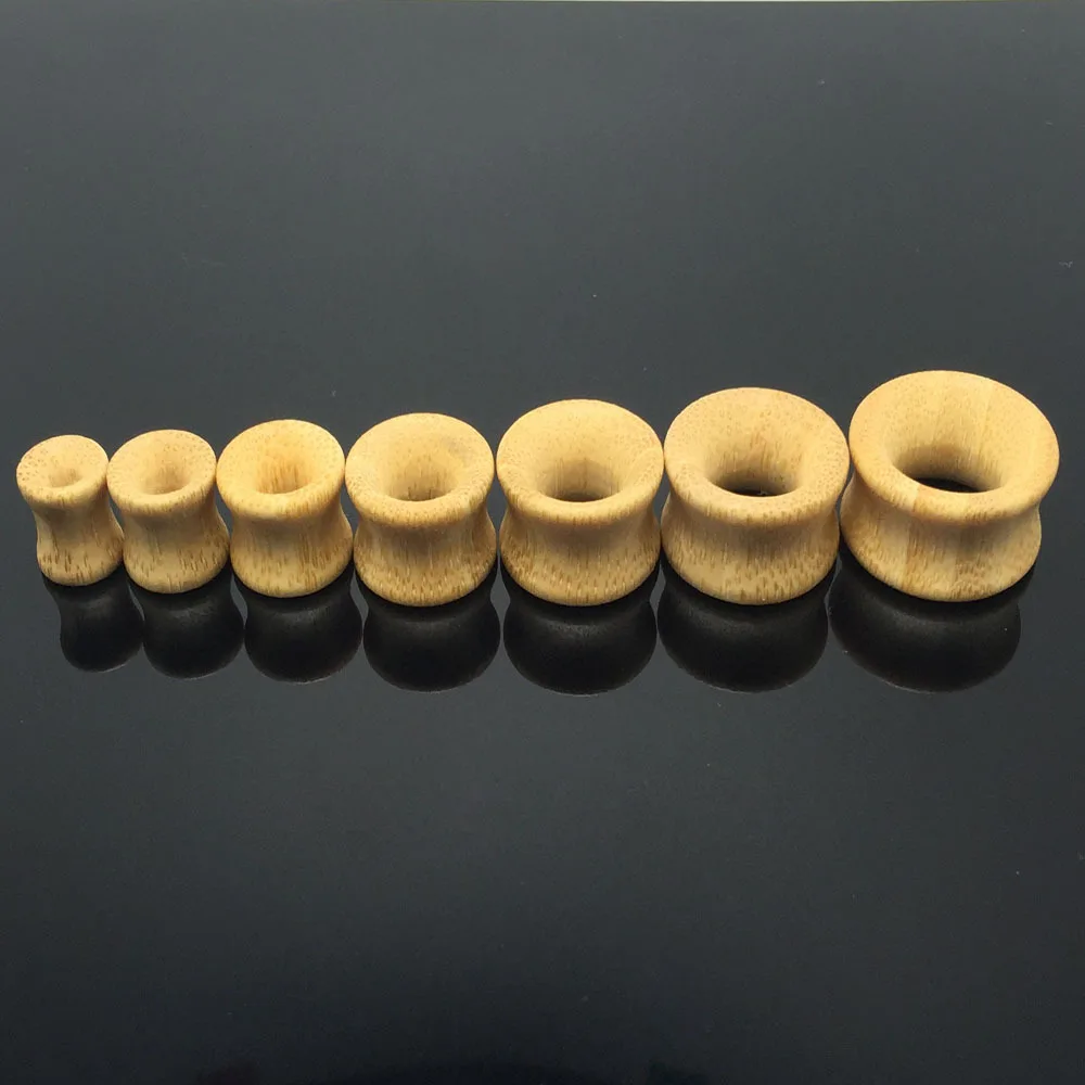 2 pieces fashion new men\'s ear plugs and tunnels bamboo 8mm 10mm 12mm 14mm 16mm 18mm 20mm body piercing jewelry ear piercing