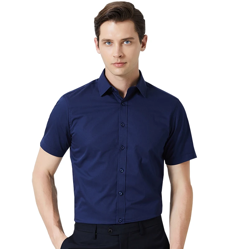 DAVYDAISY 2019 New Arrival High Quality Summer Men Shirt Short Sleeve Formal Business Work Causal Shirt Brand Clothes DS320