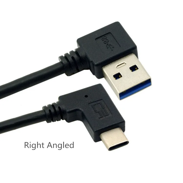 1FT Angle TYPE-C Reversible USB 3.1 USB-C Angled to 90 Degree Left Right Up Down Angled USB 3.0 type A Male Data Cable 30CM