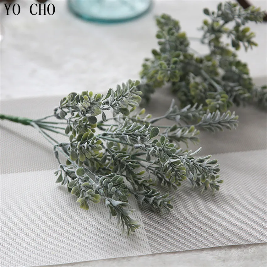 YO CHO home decorations accessories artificial PE plant real touch leaves fresh diy bouquet accessories artificial wall plants