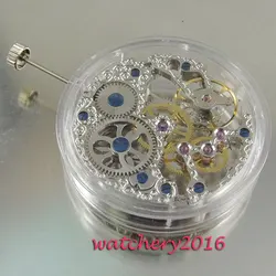 17 jewels silvery stents 6497 movement mechanical hand winding parnis watch movement