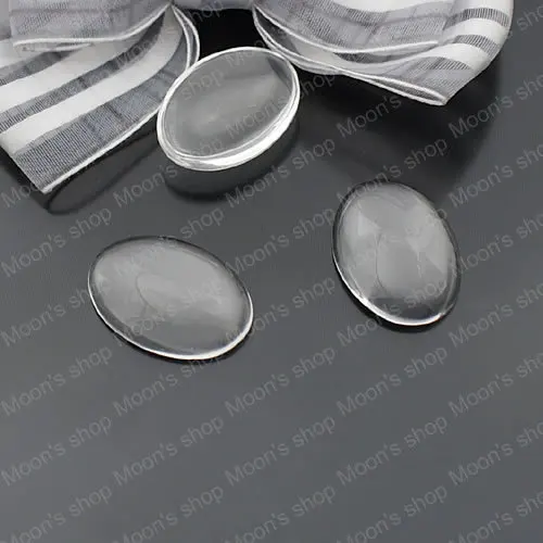 

Wholesale 29*20mm Clear Ellipse domed Glass Cabochons Beads DIY Jewelry Findings Accessories 20 pieces(JM3993)