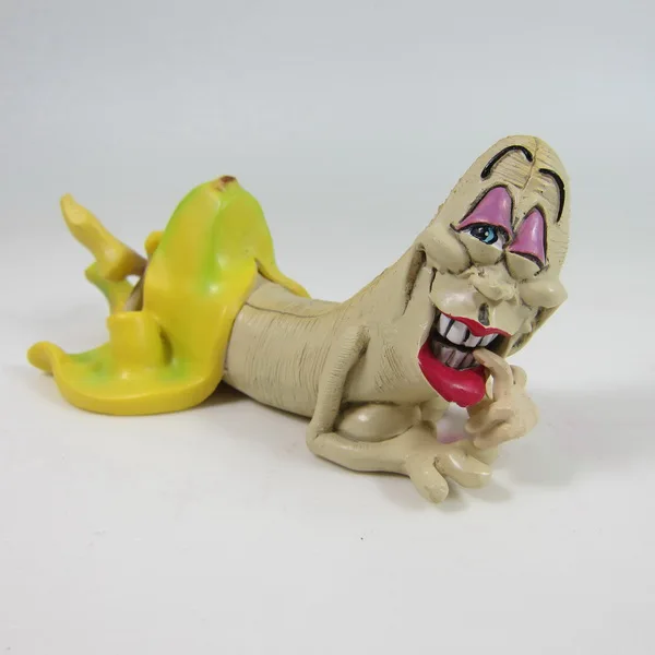 Bad Banana Man Head On Your Desk Funny Resin Collection Wretched Version Evil Banana Man Model Decoration Cool Stuffs