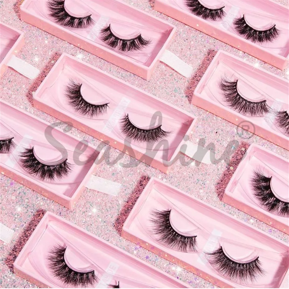 Seashine Lashes Boxes Customize Logo Handmade Mink Eyelashes Luxury Boxes Free Shipping