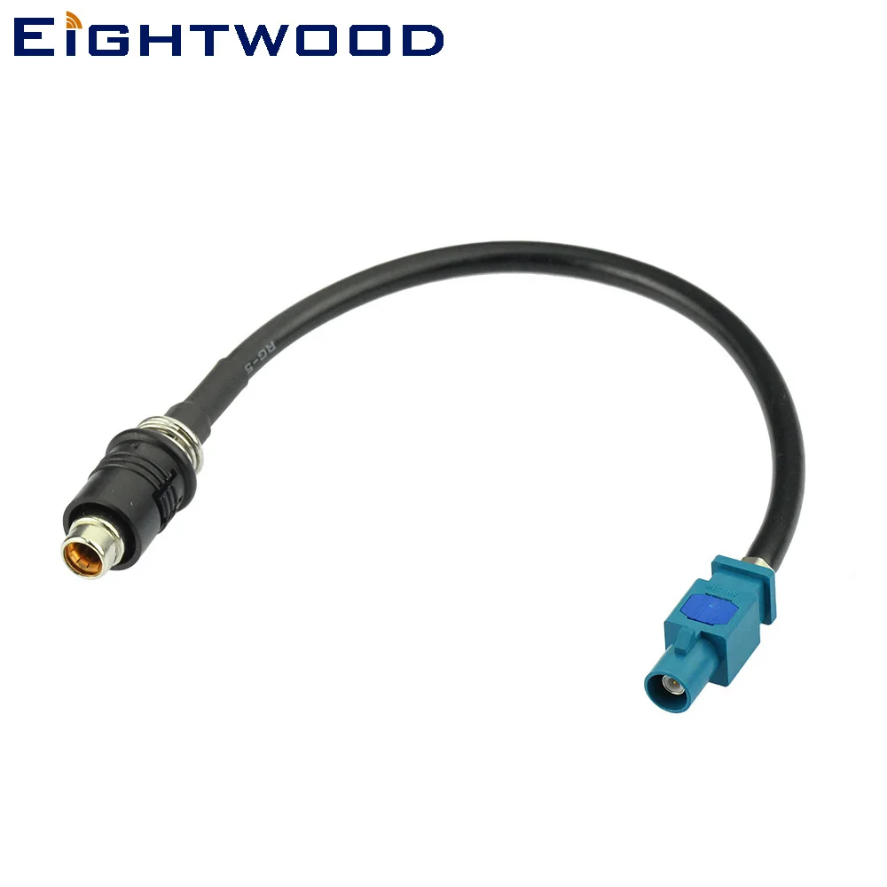 Eightwood Fakra Z Male to RAKU RAST II Male RG174 Cable 15cm for Car Satellite SIRIUS XM DAB FM Radio Antenna Aerial Adapter