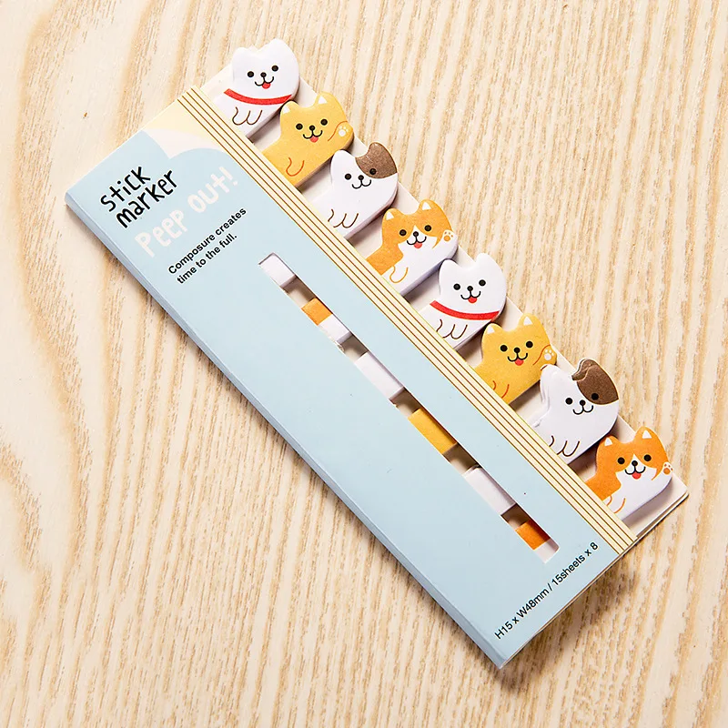 Kawaii Memo Pad Bladwijzers Creatieve Schattige Dier Sticky Notes index Geplaatst Het Planner Briefpapier Schoolbenodigdheden Papieren Stickers
