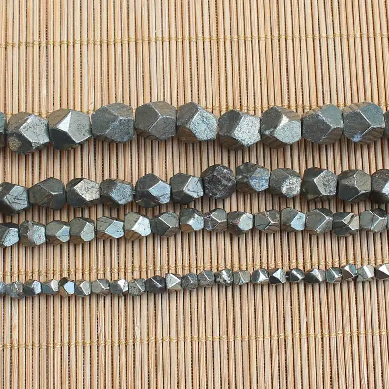 Natural Pyrite Faceted Freeform Loose Beads 15inch per strand,For DIY Jewelry Making !We provide mixed wholesale for all items!