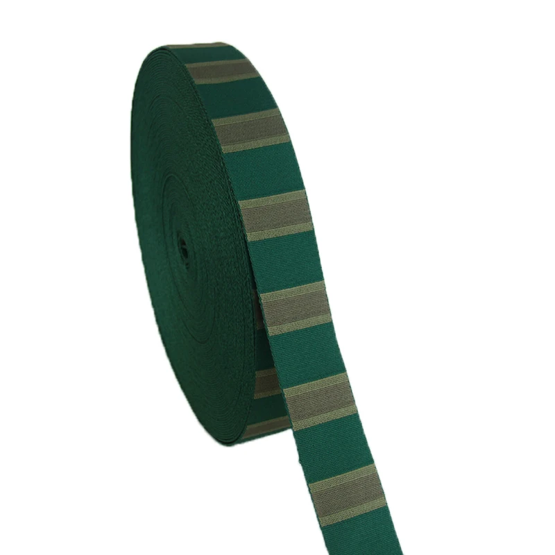 Green Colorful High Quality Jacquard Webbing New Design 2 Inch 50mm 1.7mm Thickness 10 yards/lot hot sale