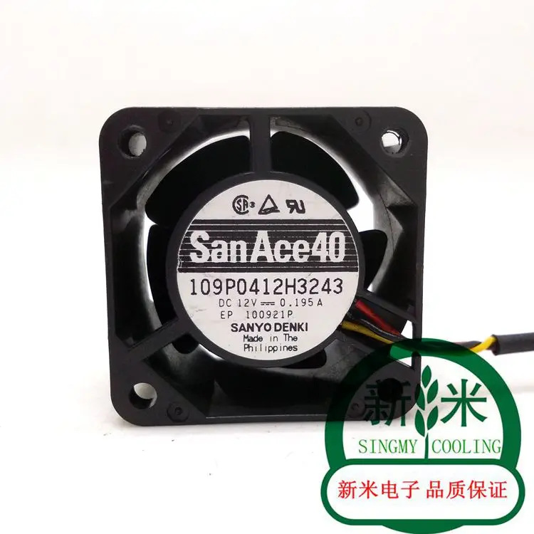 

USED SANYO DENKI SAN ACE 109P0412H3243 4CM 4028 12V 0.195A ATX server cooling fan